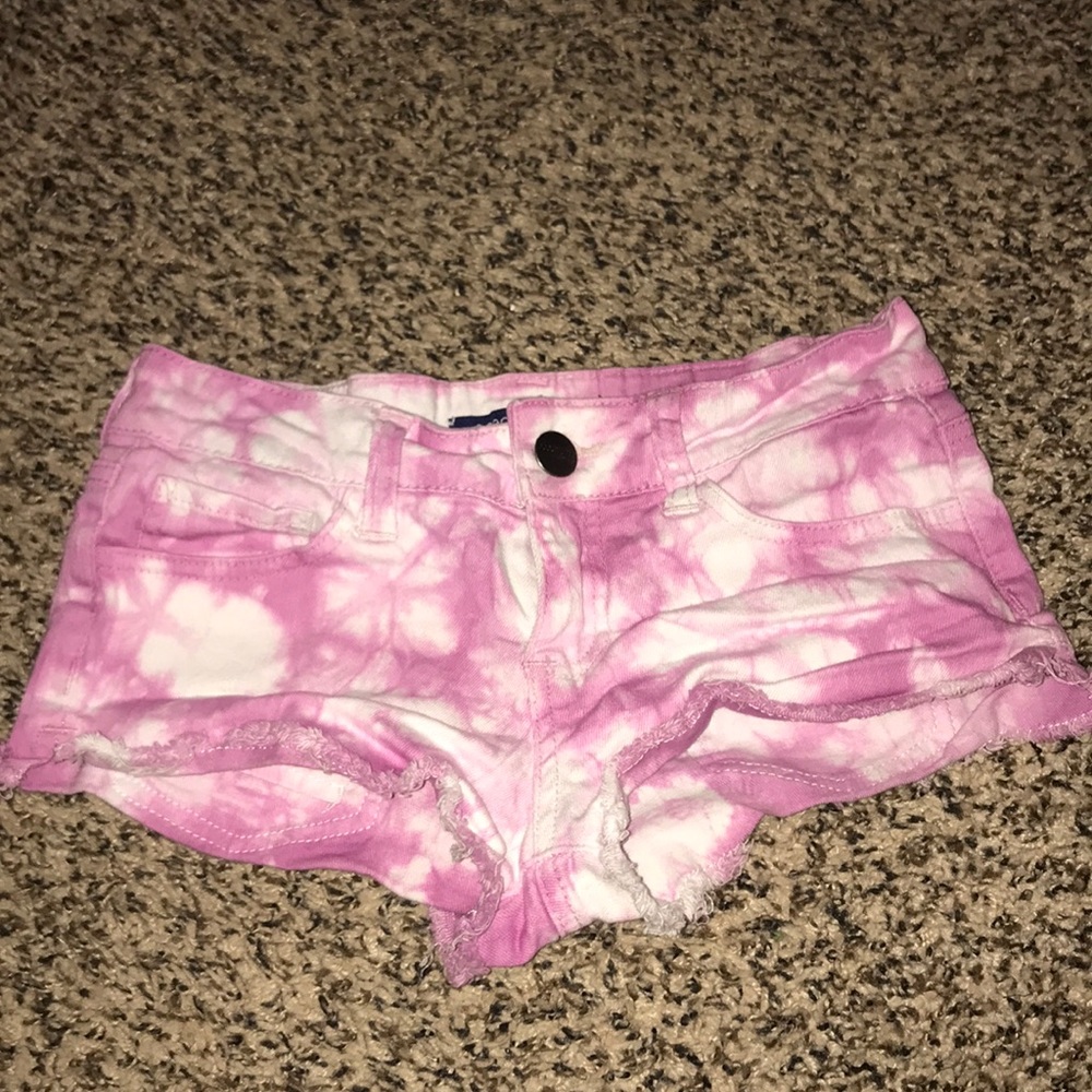 Ocean drive pink tie dyed shorts